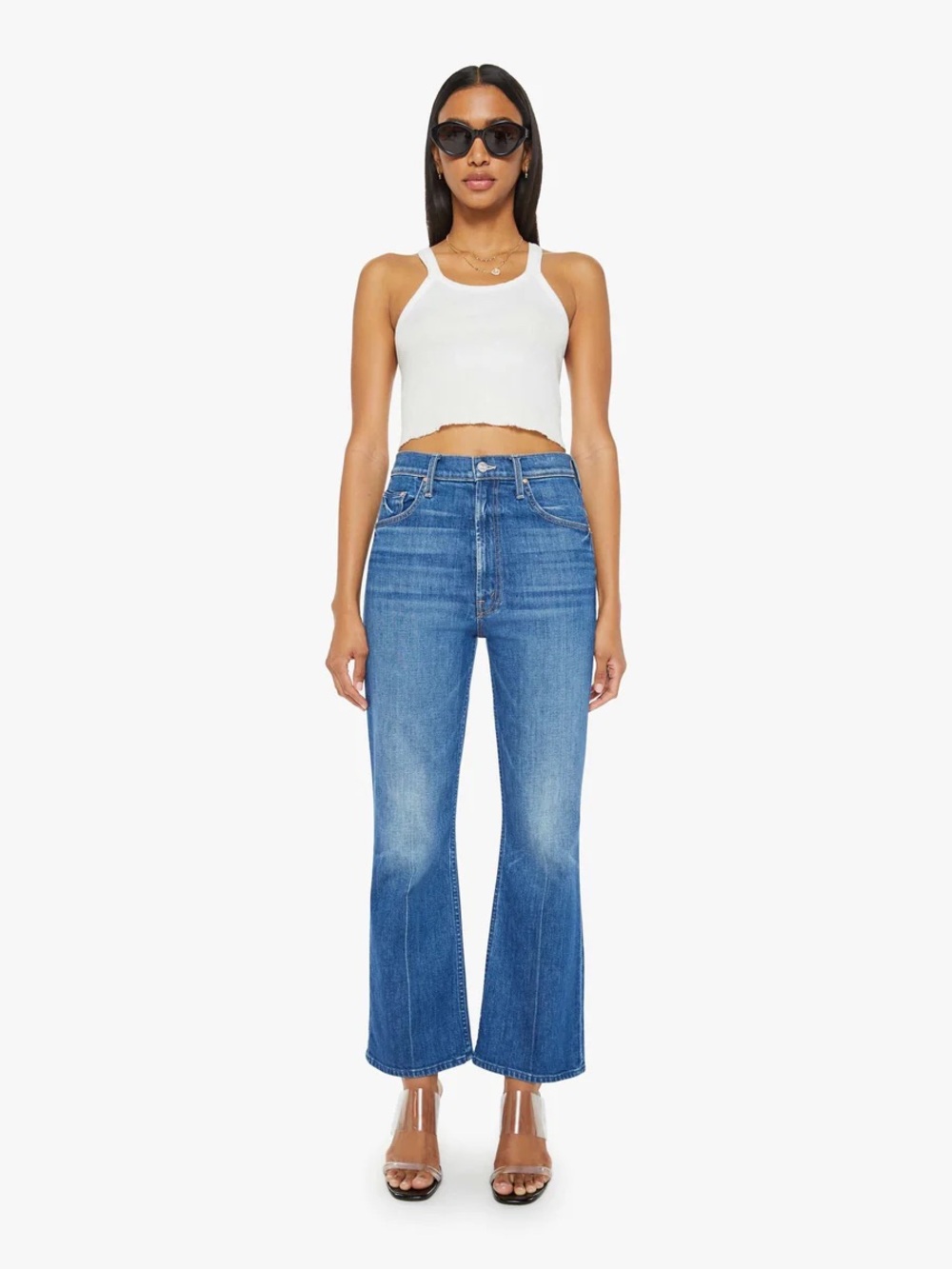 MOTHER The Scooter Ankle Jeans It’s A Small World Wash Size 28 Flaw